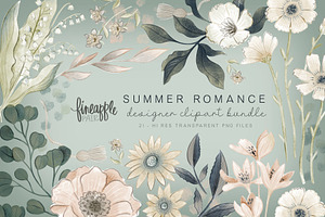 SUMMER ROMANCE CLIPART BUNDLE DH