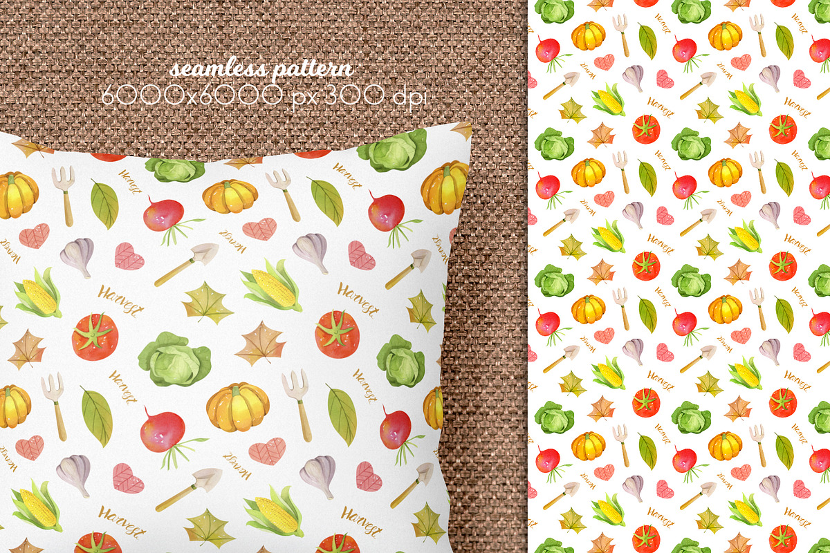 Watercolor Autumn Seamless Patterns, a Pattern Graphic by Julia M ...