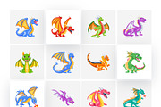 Dragon Vector Set, an Emoji Icon by Vectors Market (Thumbnail 5 of 5)