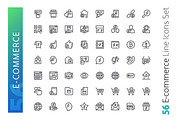 E-commerce Line Icons Set, an Outline Icon by Voysla's Shop (Thumbnail 2 of 4)
