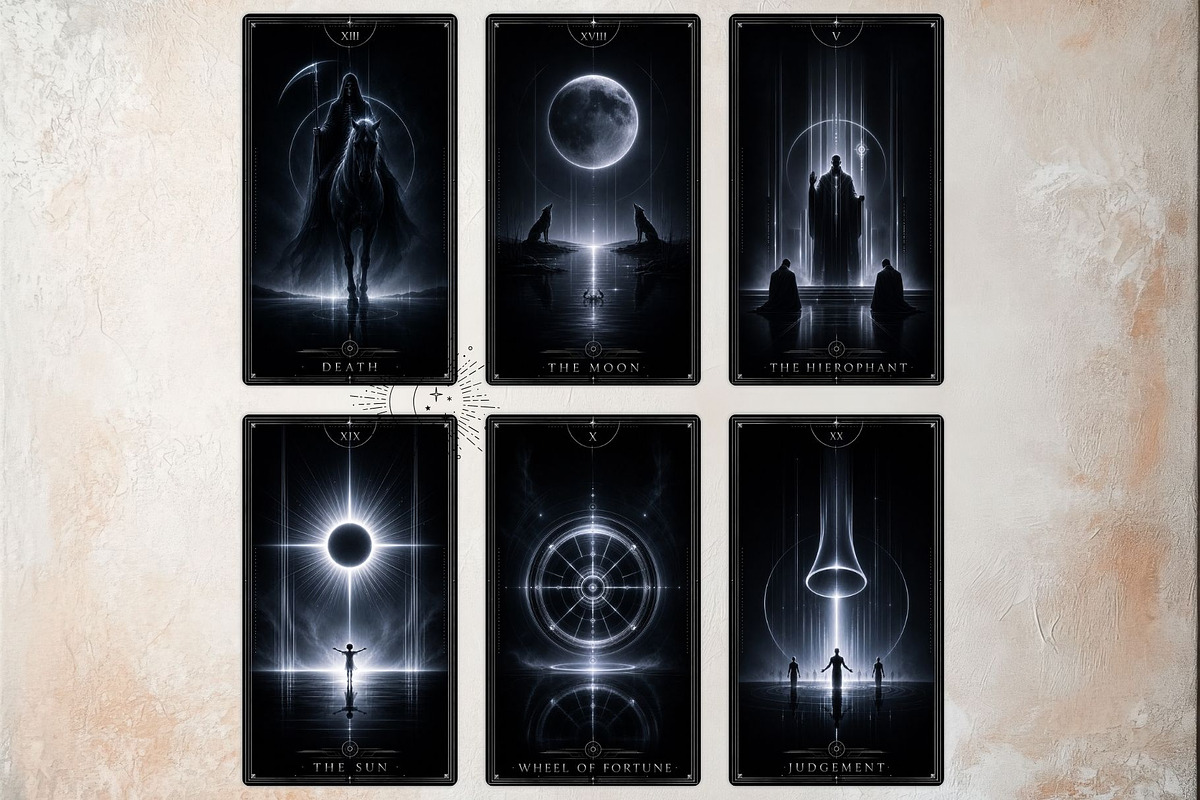 The Nocturne Arcana Dark Tarot cards, a Decorative Illustration by ThatsDesignArt (Photo 5 of 10)