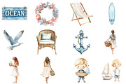 Boho Beach Clipart, an Illustration by CitraGraphics (Thumbnail 3 of 5)
