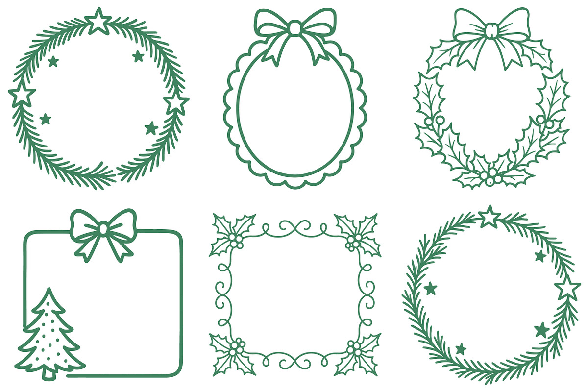 Christmas EPS PNG Frame Bundle, an Illustration by Daily.Designs (Photo 4 of 5)