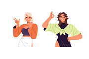 People communicate with gestures set, a Person Illustration by PaperTrident (Thumbnail 6 of 11)