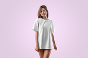 7 Mockups Woman T-Shirt Oversize, a Product Mockup by PSD Market (Thumbnail 5 of 11)
