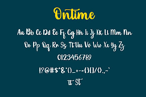 Ontime Modern Script Font