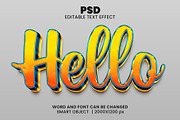 Hello 3d Editable Psd Text Effect, a Layer Style Add-On by bdrobin (Thumbnail 1 of 2)