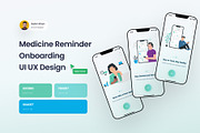 Medicine Reminder App Onboarding, an App Template by DesignBox (Thumbnail 1 of 3)