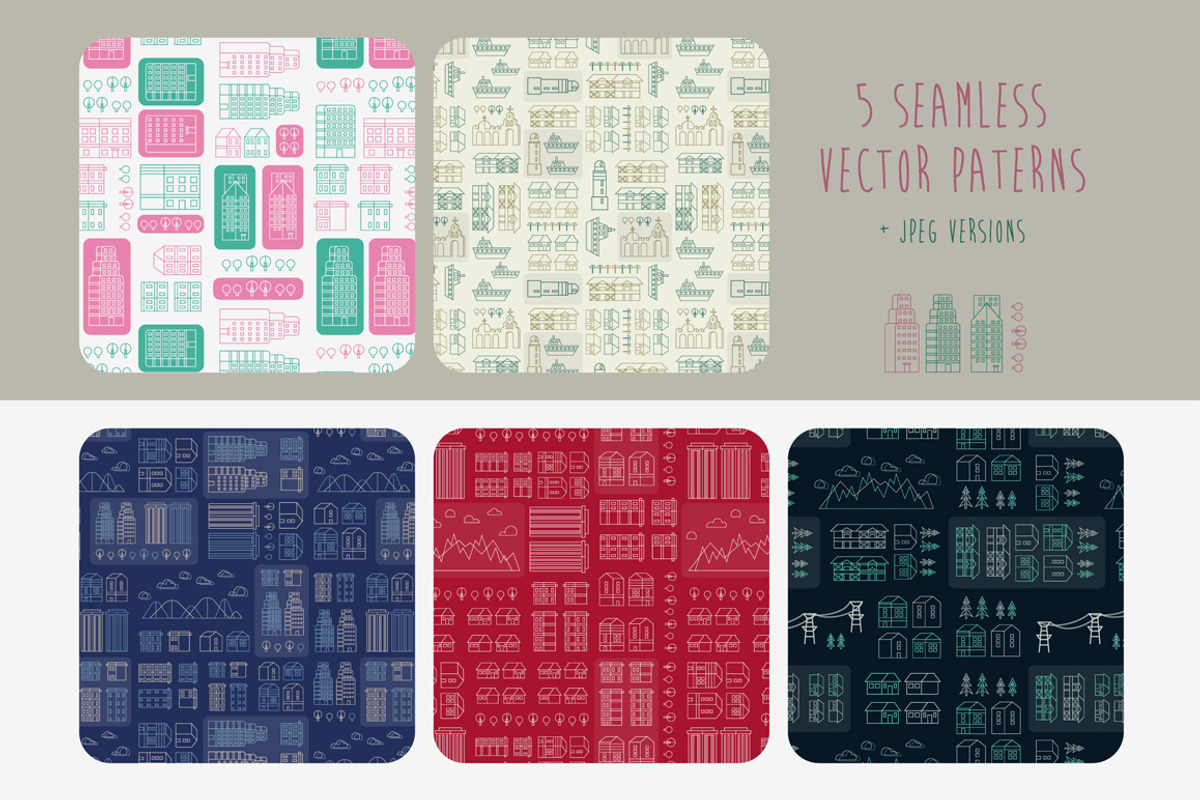 Linear City Infographic Elements., an Outline Icon by bum katrin (Photo 4 of 4)
