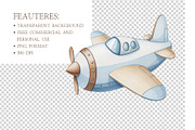 Air Transport Watercolor Clipart Set, an Illustration by MockupWizard (Thumbnail 4 of 5)