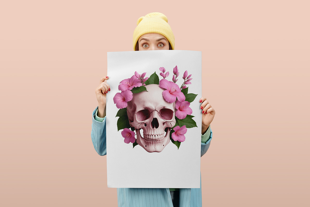 Floral Skull Clipart Png, an Illustration by Forhadx5 (Photo 2 of 6)