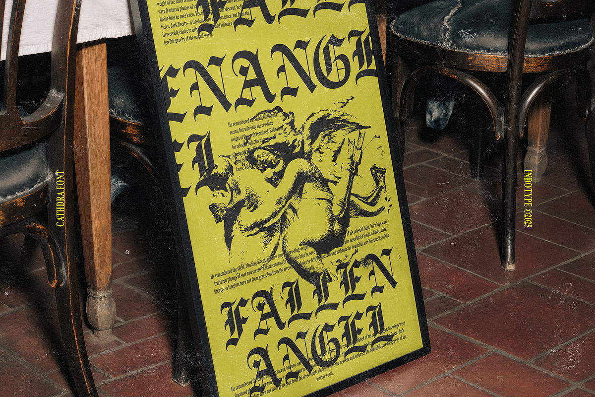 Cathdra - Gothic Blackletter Font, a Blackletter Font by Indotype Foundry (Photo 10 of 10)