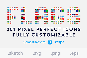 Flags Icons Pro - Sketch File