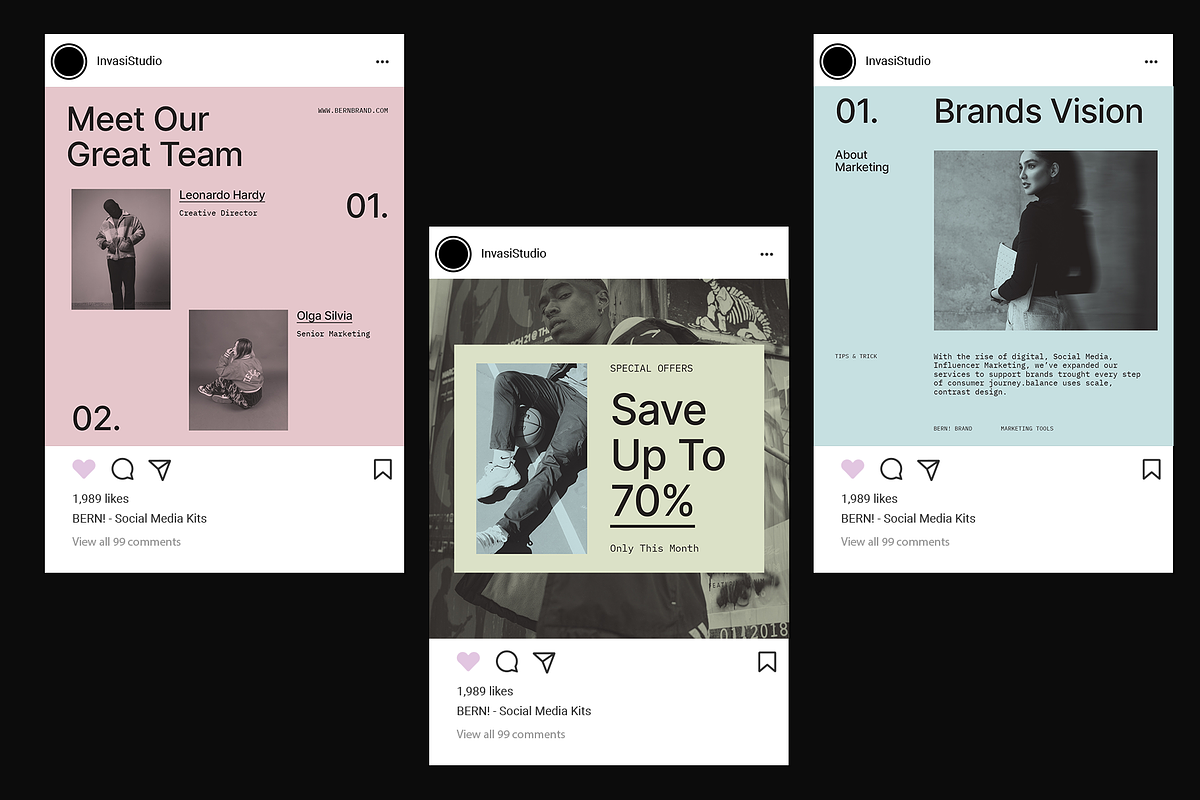 BERN! Social Media Kit, a Social Media Template by Invasi Studio (Photo 3 of 8)