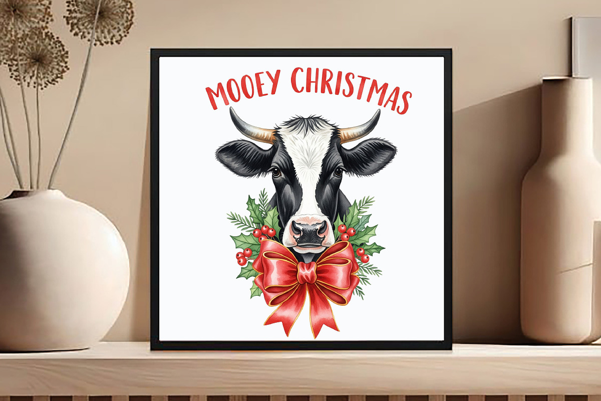 Mooey Christmas PNG, an Illustration by DreamCafeArt (Photo 5 of 7)