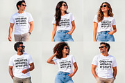 Premium White T-Shirt Mockup Set, a Merchandise Mockup by Elite Mockups (Thumbnail 1 of 2)