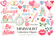 Minimalist Valentine Clipart, an Illustration by OK Design (Thumbnail 1 of 6)