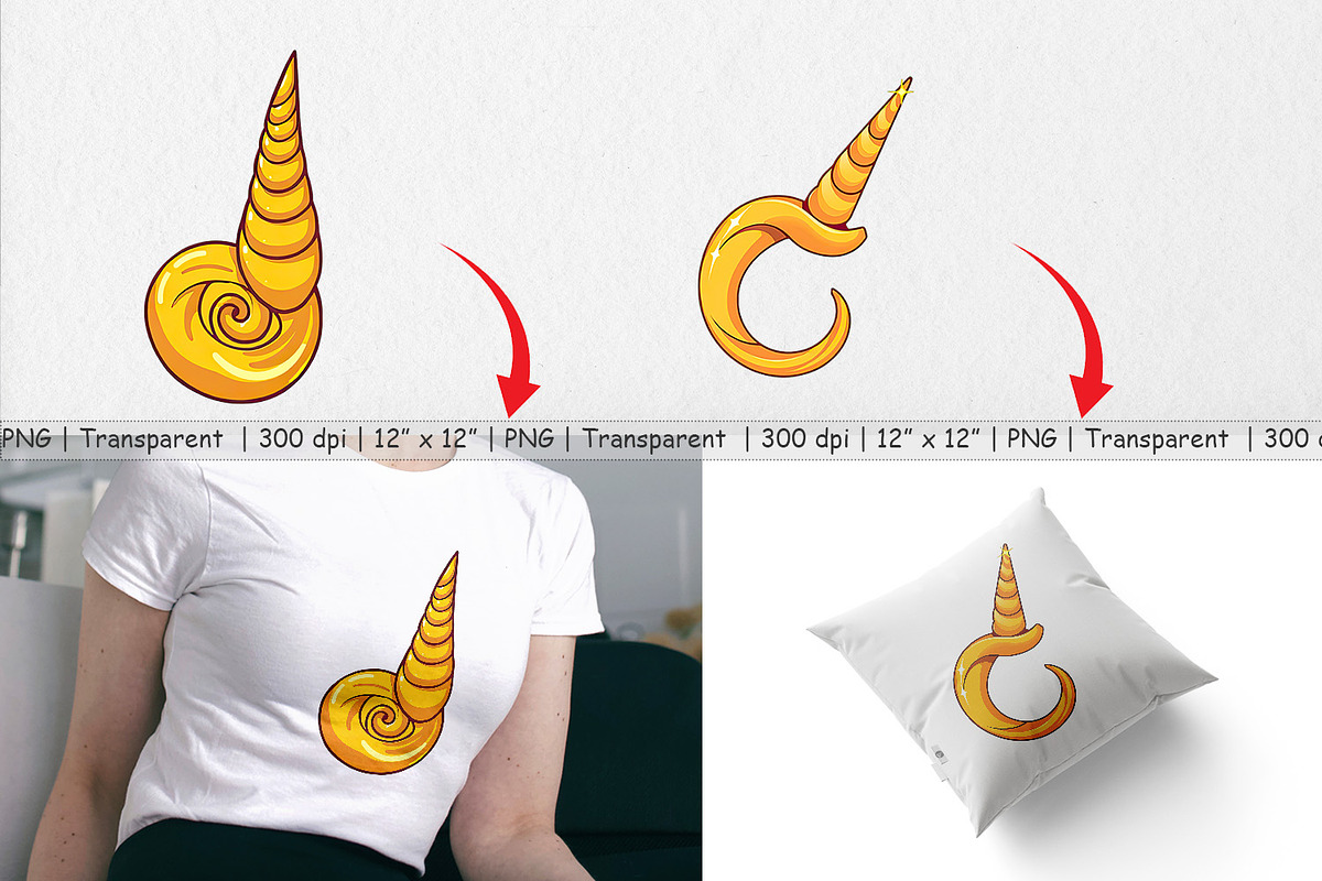 Unicorn Horn Clipart, a Graphic by Artnoy (Photo 3 of 5)