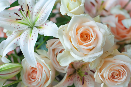 Detailed view of a bunch of white ro, a Photo by Iftikhar Alam