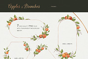Apples and branches Watercolor set, an Illustration by NataliVA (Thumbnail 4 of 9)