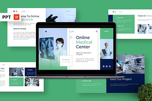 Online Medical Center - Medical PPT, a Presentation Template by Deepslide Studio