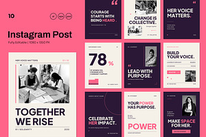 Women Empowerment Social Media, a Social Media Template by Pitchlook.Studio