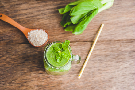 Mason jar mugs filled with green, a Food & Drink Photo by Elizaveta Galitskaya