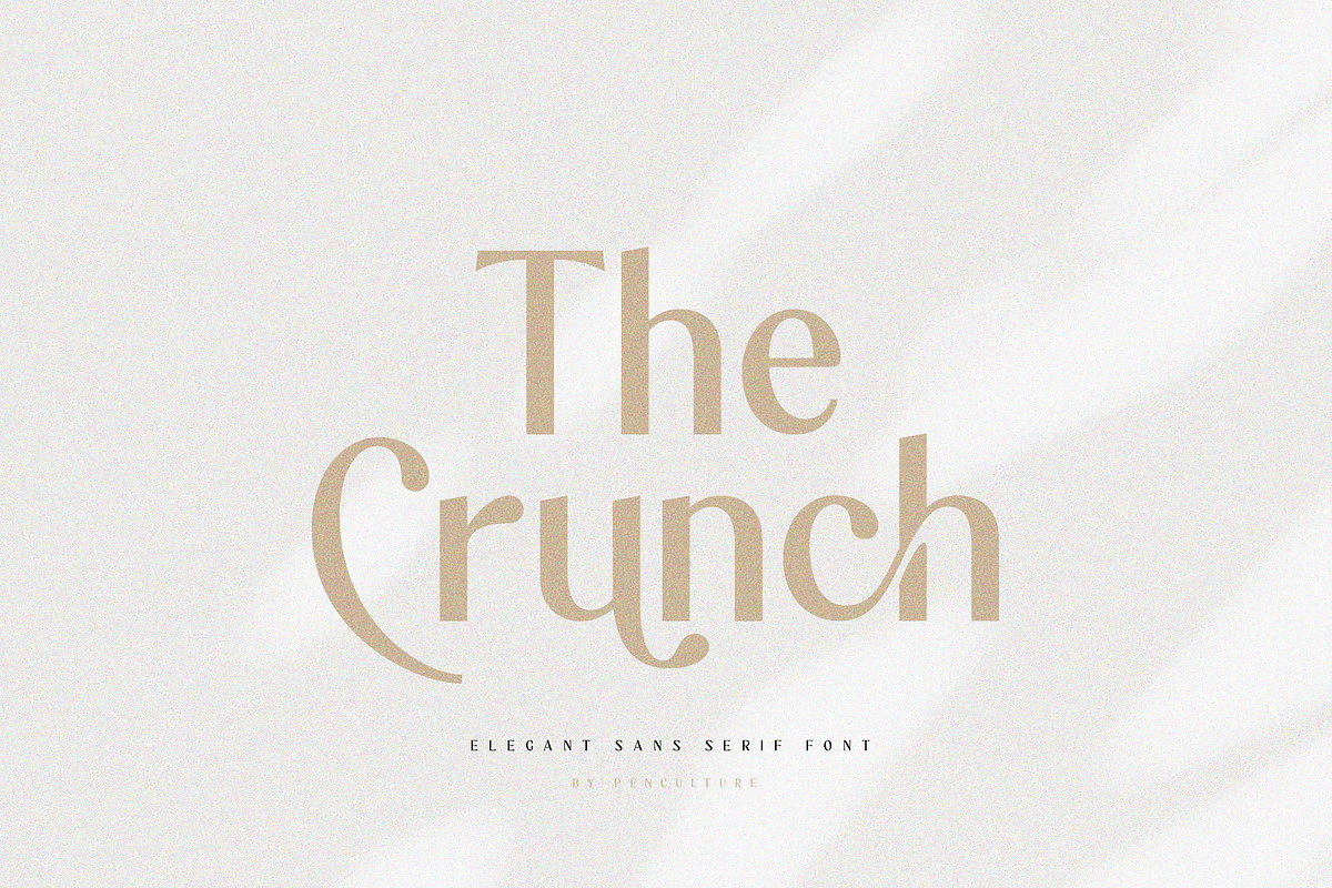 The Crunch - Elegant Sans Serif Font, a Sans Serif Font by Pen Culture (Photo 1 of 10)