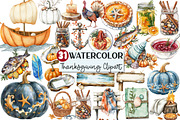Watercolor Coastal Thanksgiving Clip, an Illustration by Rose Art (Thumbnail 1 of 7)