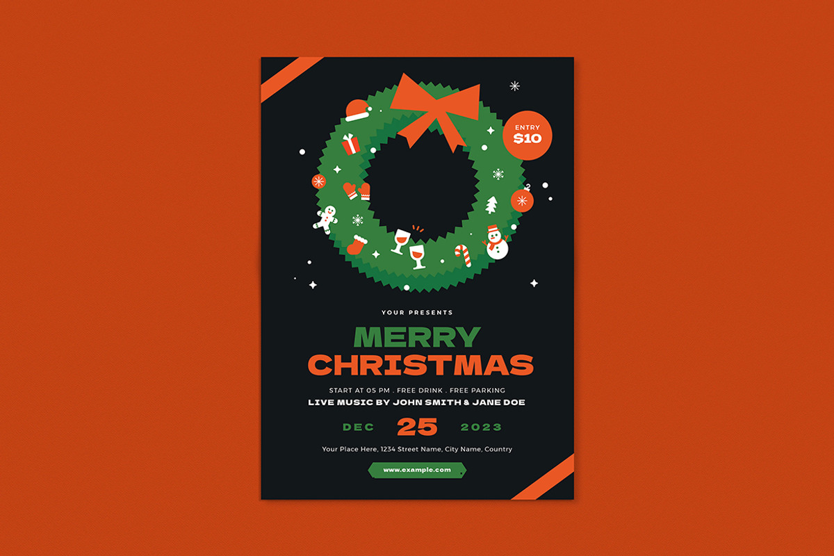 Christmas Party Flyer, a Flyer Template by VectorVactory (Photo 1 of 3)