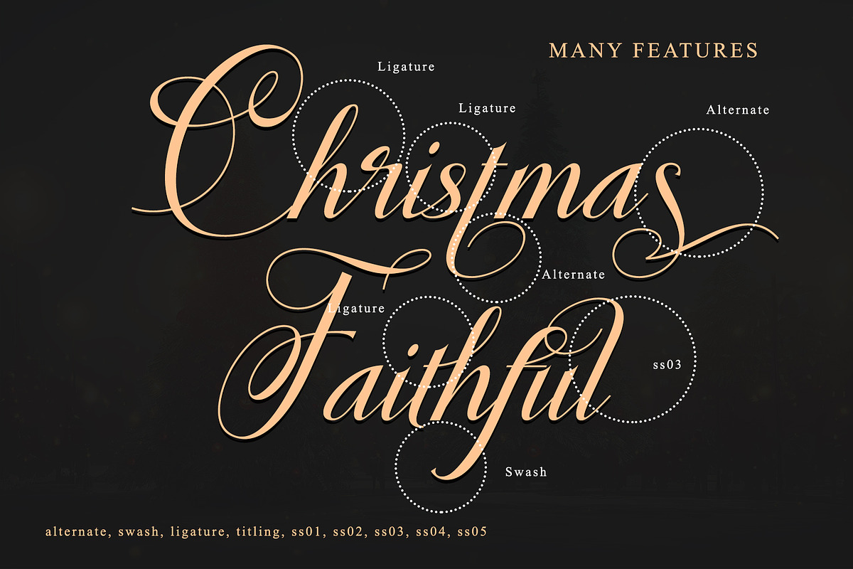 Christmas Faithful, a Script Font by Letterara (Photo 7 of 12)