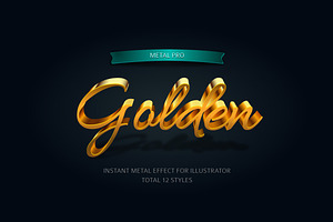 Metal Pro-Instant Illustrator Effect