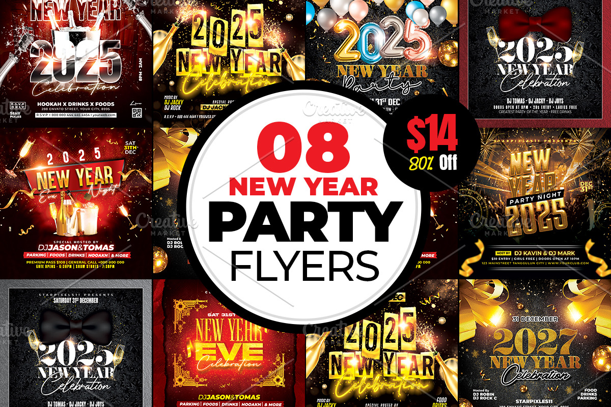 08 New Year Flyer Bundle, a Flyer Template by StarPixles11 (Photo 1 of 10)