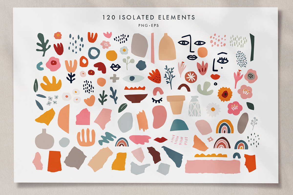 140 abstract cut out spring set, a Decorative Illustration by Tabita's shop (Photo 6 of 17)
