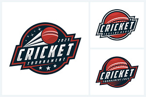 Cricket logo sport design template