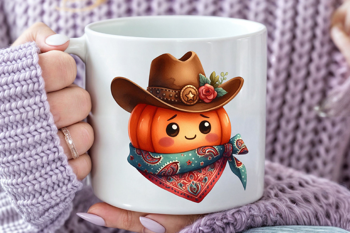 Watercolor Cowboy Autumn Clipart, an Illustration by Rose Art (Photo 7 of 7)