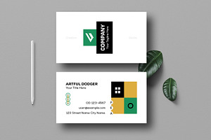 Clean Business Card Layout, a Business Card Template by MightyDesign