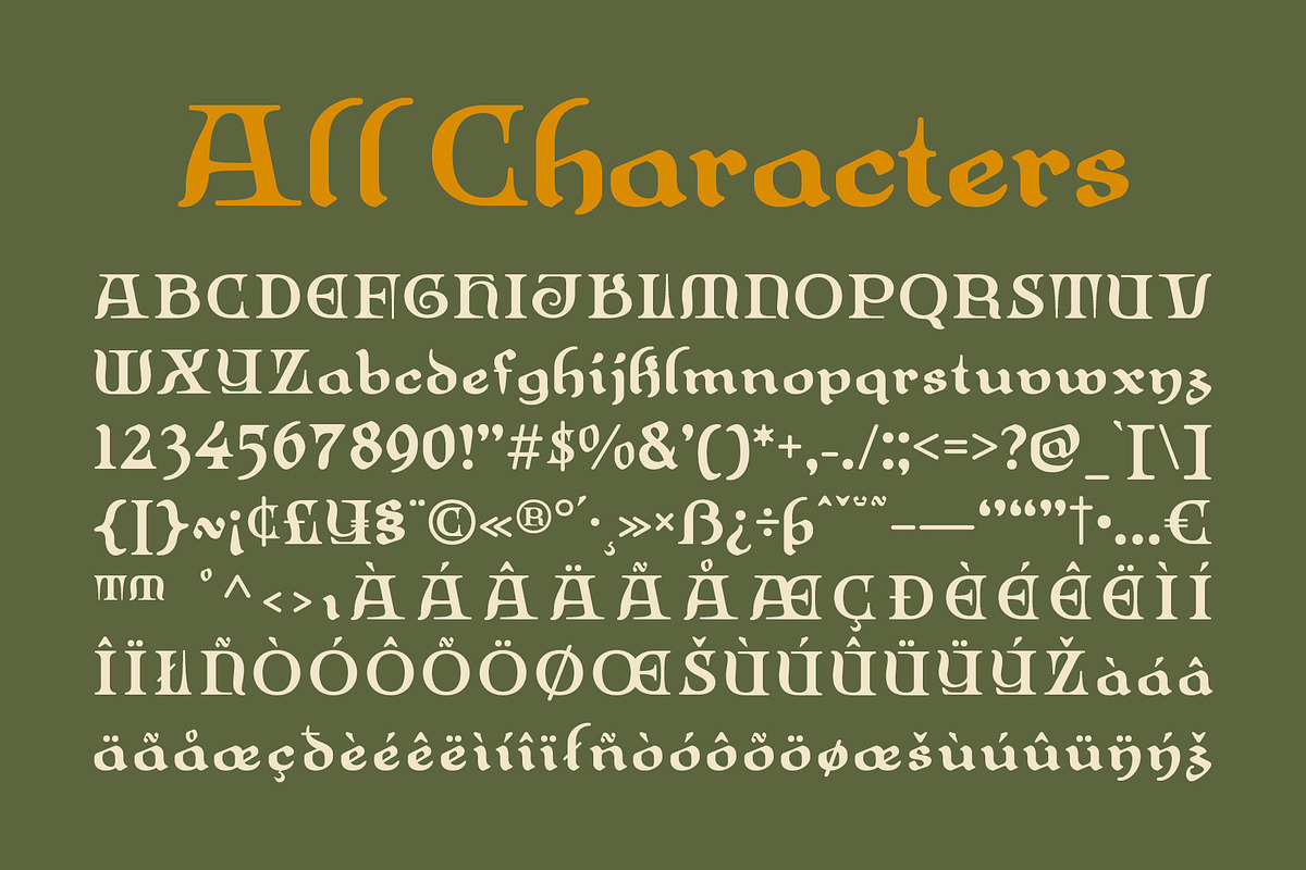 CS Charming – Uncial Font, a Blackletter Font by Craft Supply Co. (Photo 8 of 8)