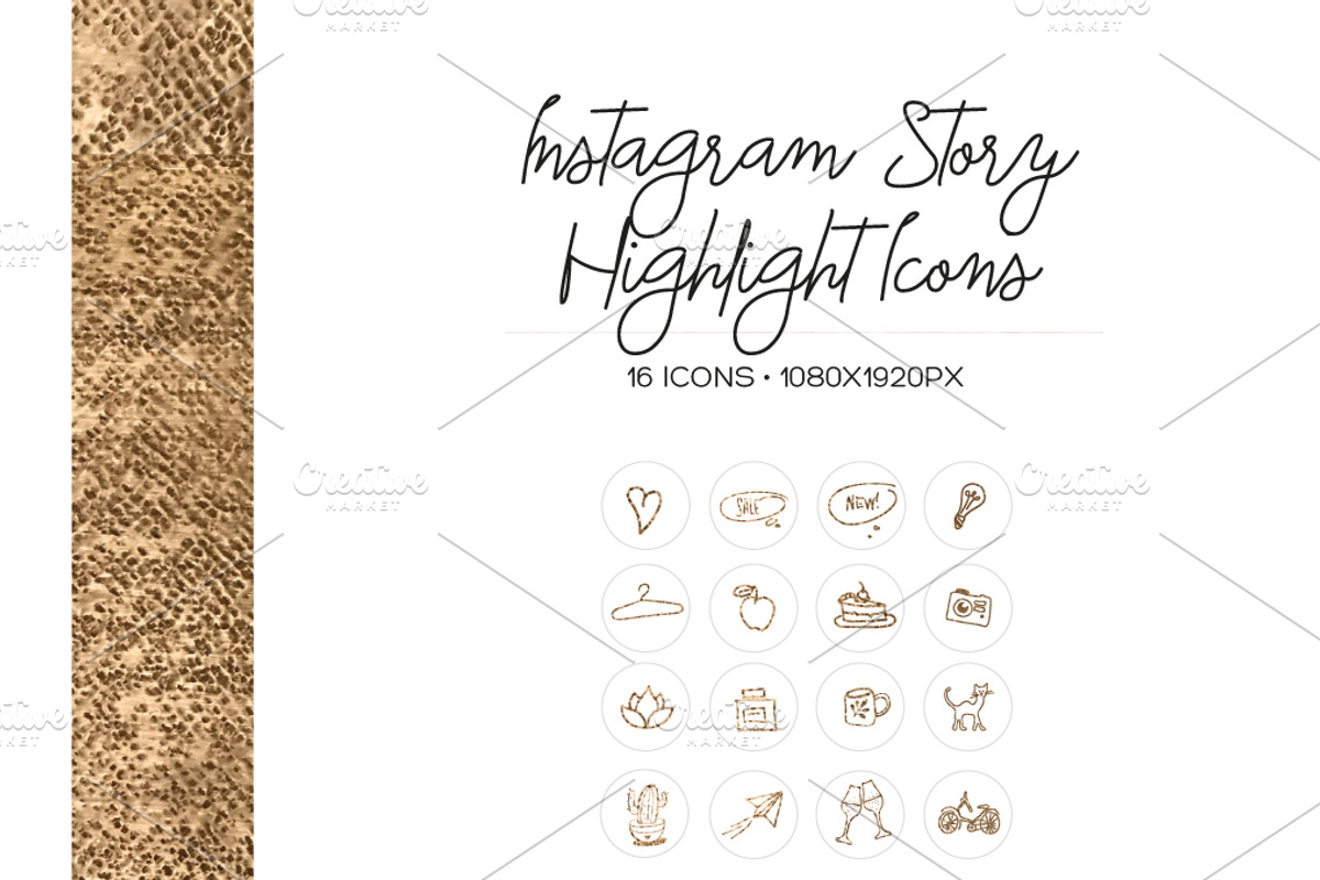 Gold Instagram Stories Icons, a Social Media Template by The Brand Pub (Photo 2 of 3)