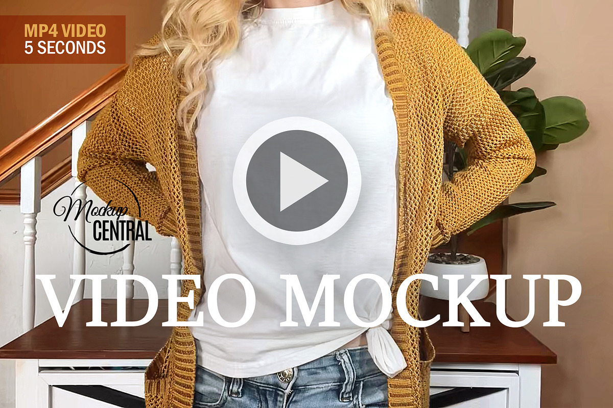 Video Mockup of Woman T-Shirt, a Shirt Mockup by HaywireMedia & Mockups (Photo 1 of 2)