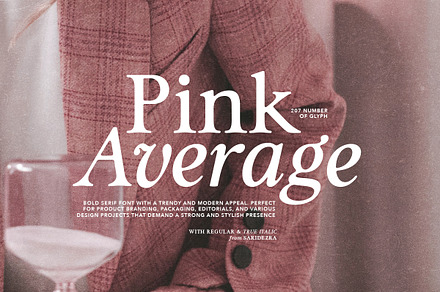 Pink Average - Trendy Modern Serif, a Serif Font by Sarid Ezra