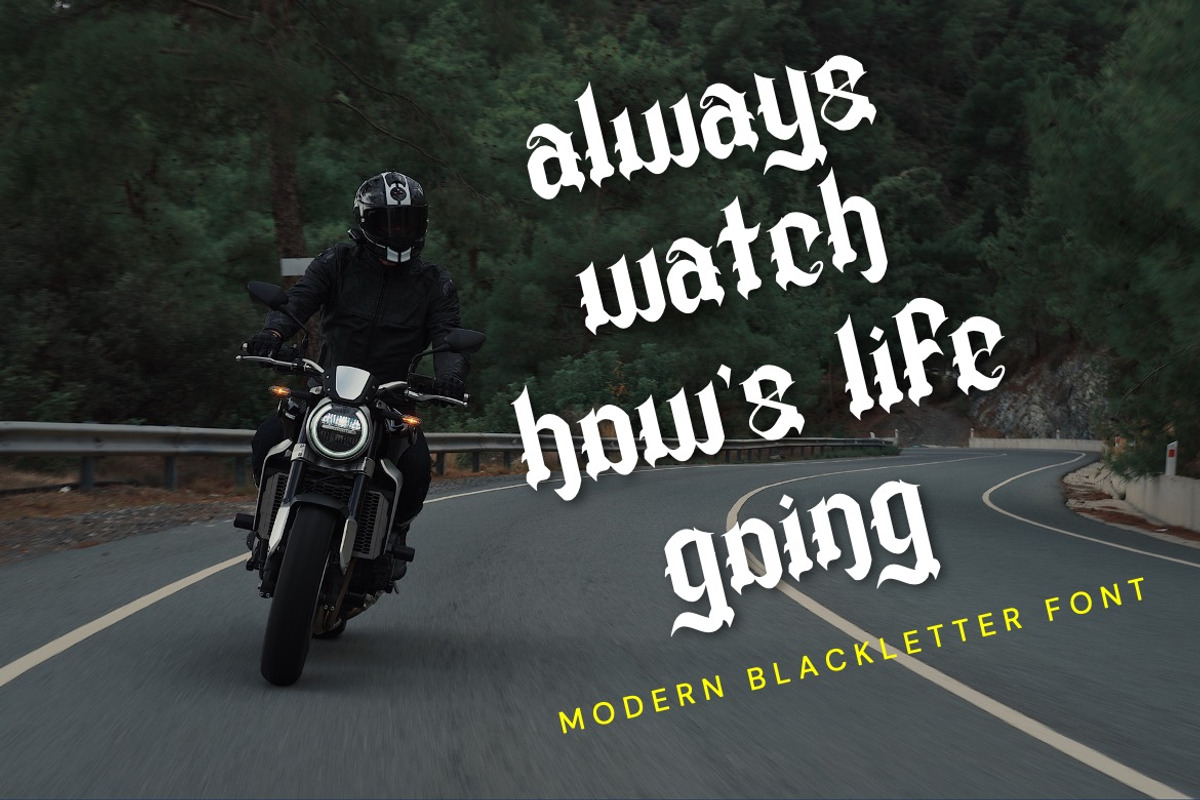Marosdiac - Modern Blackletter Font, a Blackletter Font by Dhabee (Photo 14 of 15)