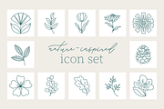 Nature-Inspired Icon Set, an Icon by craftedbyaubrey (Thumbnail 1 of 4)