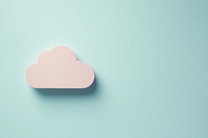 Modern icon of cloud storage on green background, a Photo by AlyaAnd