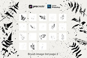 Fern leaves Procreate brush stamps, a Brush Add-On by FOXYdigitalart (Thumbnail 3 of 3)