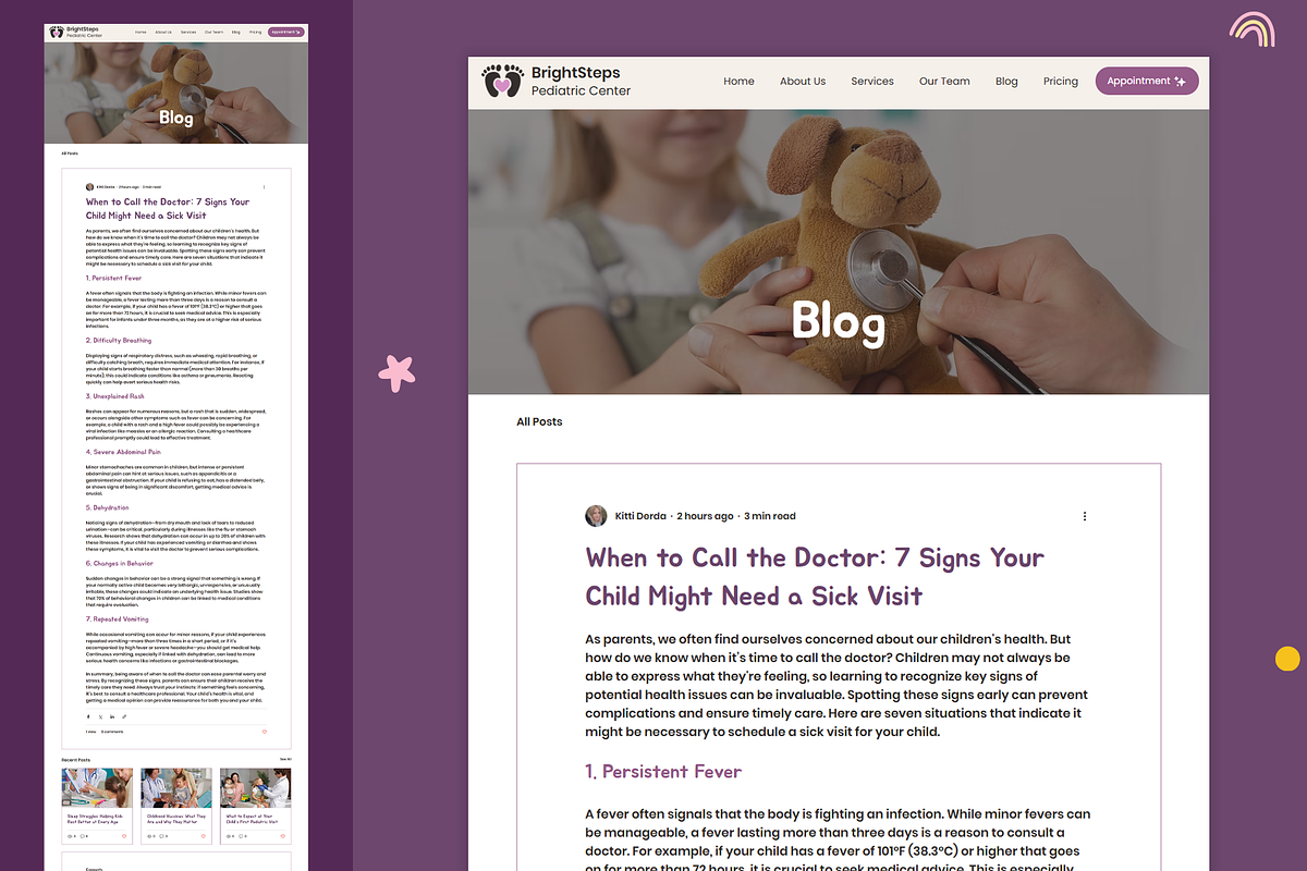 Kids Clinic - Wix Studio Website, a Wix Template by Kitteeh (Photo 9 of 11)