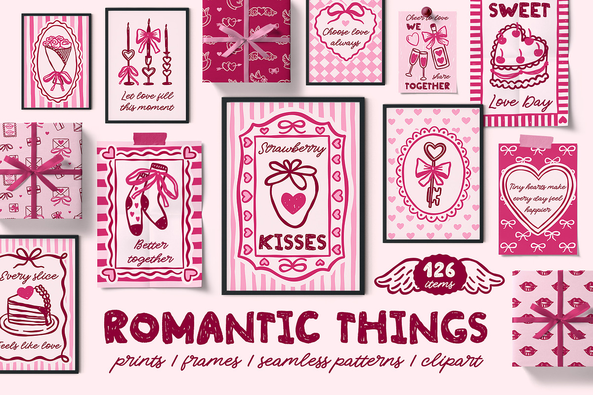 ROMANTIC THINGS | Valentine Graphic, an Object Graphic by ArtFM (Photo 1 of 14)