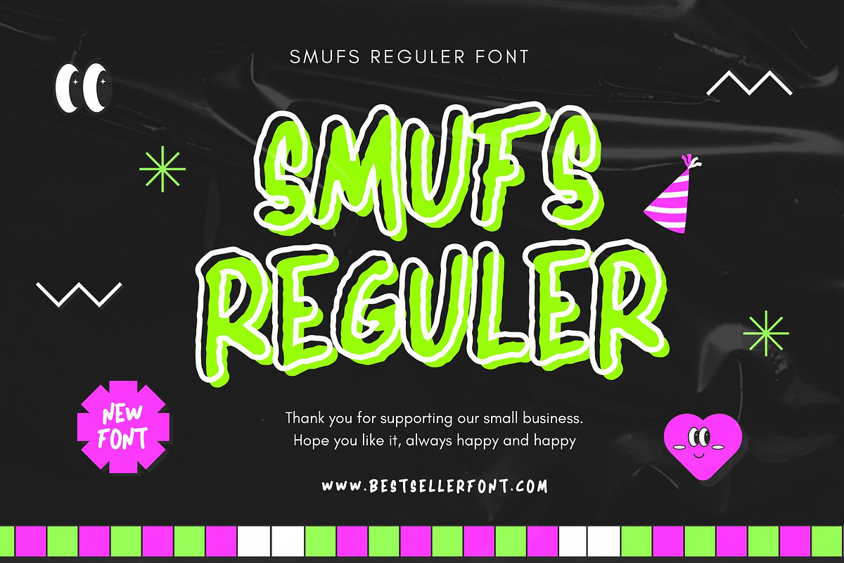 Smufs Regular Font, a Font by maghrib (Photo 1 of 4)