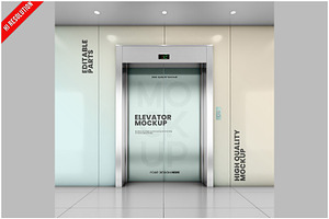 Elevator Advertising Mockup, a Product Mockup by Bruno's Shop