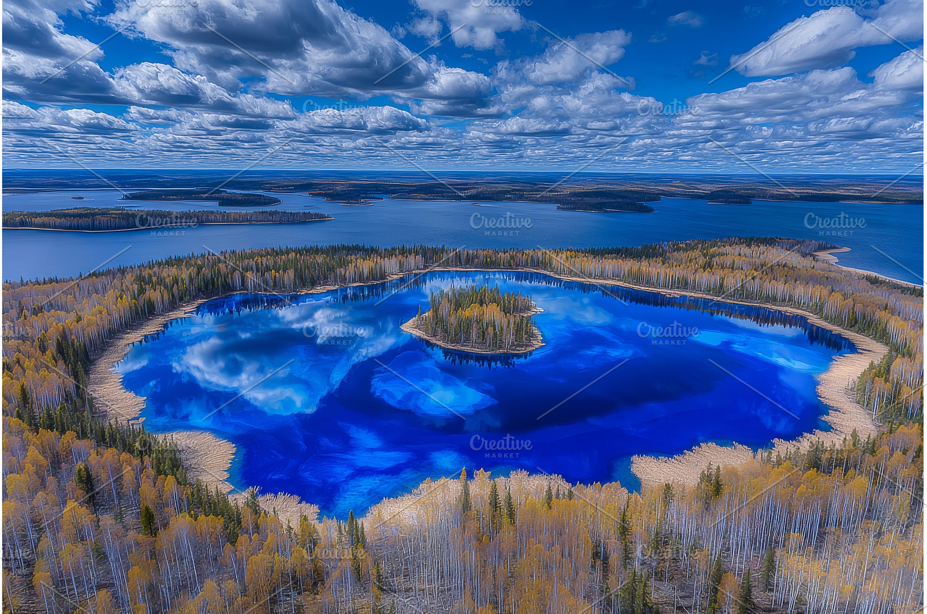 An aerial view of Chalupska moor, a Nature Photo by ZinetroN